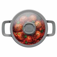 BergHOFF LEO Stone+ Kookpan met Deksel - 20 cm - thumbnail