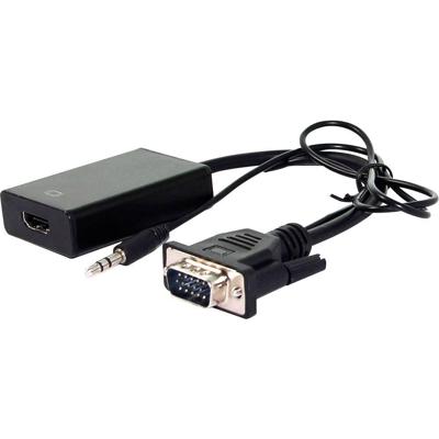 VALUE kabeladapter, VGA + audio naar HDMI, 0,15 m VALUE kabeladapter, VGA + audio naar HDMI, 0,15 m