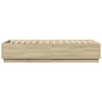 Bedframe bewerkt hout sonoma eikenkleurig 90x200 cm - thumbnail