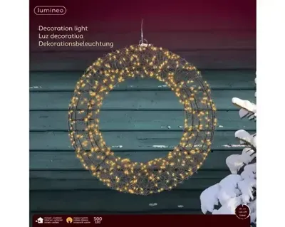 Kerstkrans Metaal 500 LED Ø38cm