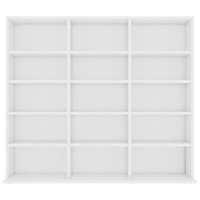 Cd-kast 102x23x89,5 cm bewerkt hout wit - thumbnail