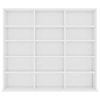 Cd-kast 102x23x89,5 cm bewerkt hout wit - thumbnail