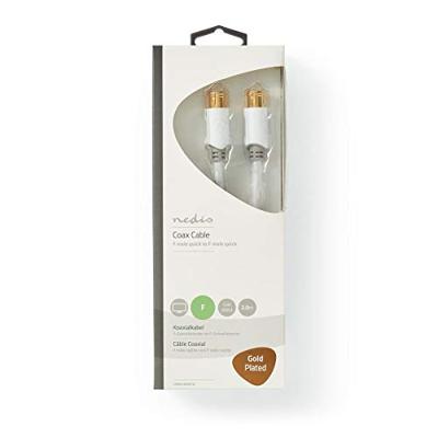 Satelliet- & Antennekabel | F Male Quick - F Male Quick | 10,0 m | Wit