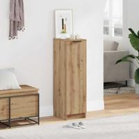 Schoenenkast 29,5x35x100,5 cm bewerkt hout artisanaal eiken - thumbnail