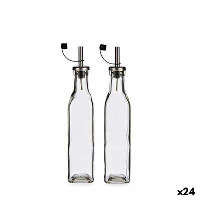 Olie en azijnset Vivalto WJ7069-M WJ7069-M Transparant Metaal Glas Siliconen Roestvrij staal Kristal Plastic 300 ml 10,5 x 26 x