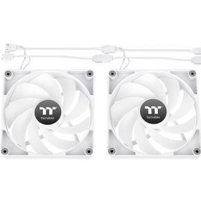 Thermaltake CT120 Reverse ARGB Sync PC Cooling Fan White 2 Pack PC-ventilator Meerdere kleuren (b x h x d) 120 x 120 x 25 mm Incl. LED-verlichting, Incl.
