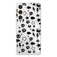 Silicone Back Case Samsung Galaxy S23 Plus Silver Punk - thumbnail