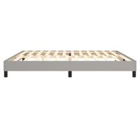 Bedframe zonder matras stof lichtgrijs 200x200 cm - thumbnail