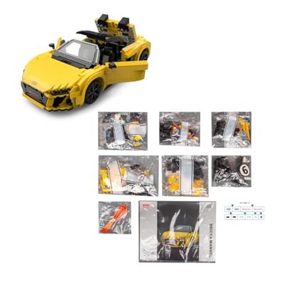 Audi R8 Spyder 1:14 bouwstenen/bouwset - Geel