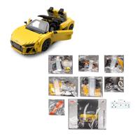 Audi R8 Spyder 1:14 bouwstenen/bouwset - Geel - thumbnail