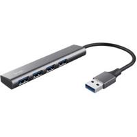 Trust Halyx-4-port USB 3.1 Gen 1-hub 1 + 4 poorten Donkergrijs - thumbnail