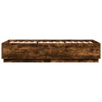Bedframe bewerkt hout gerookt eikenkleurig 90x200 cm - thumbnail