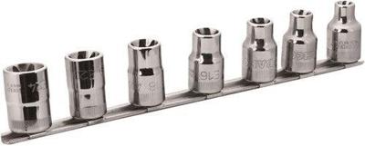 Bahco doppenset 1/2" | torx® - 6-delig op rail - 7807te Bahco doppenset 1/2" | torx® - 6-delig op rail - 7807te