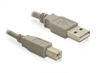 Delock 82216 USB-kabel USB 2.0 USB-A stekker, USB-B stekker 3.00 m Grijs - thumbnail