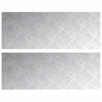 VidaXL Trap tread rechthoekig 2 pcs zilver 80 x 30 cm aluminium - thumbnail