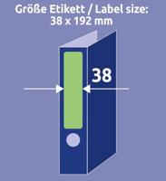Avery Zweckform L4764-20 ordnerrugetiketten ft 19,2 x 3,8 cm (b x h), 140 etiketten, groen - thumbnail