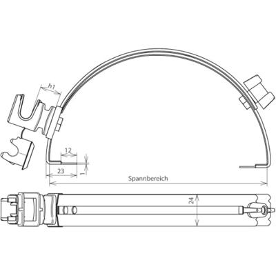 DEHN DLH DS 8 H36 FG180.280 GR V2A Overspanningsveilige montageset 1 stuk(s)