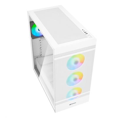 Sharkoon Rebel C50 White RGB midi tower behuizing