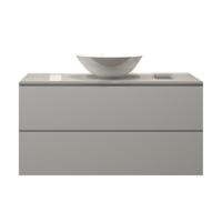 Badkamermeubelset Gliss Zeus 100 cm Mat Wit Met Waskom - thumbnail