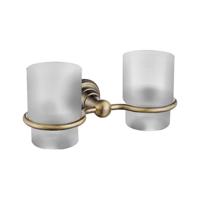 Dubbele Bekerhouder Sapho Diamond Hangend Brons / Melkglas - thumbnail