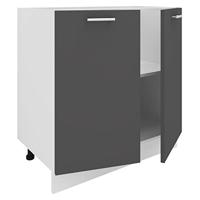 VCM Keukenkast of frontpaneel Esilo (keukenkast, Wit/antraciet, 2 Türen 80) - thumbnail