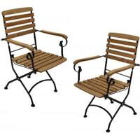 Tuinstoel Jakarta inklapbaar - set van 2 stuks - thumbnail