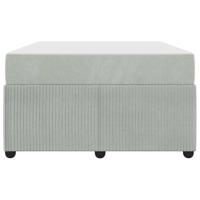 Bedframe met matras met matras Lichtgrijs 120 x 190 cm Fluweel - thumbnail