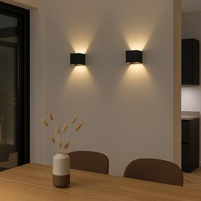 2x Falerna Oplaadbare Up & Down Wandlamp Zwart