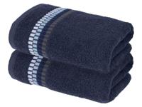 LIVARNO Set van 2 handdoeken 50 x 100 cm (Donkerblauw) - thumbnail