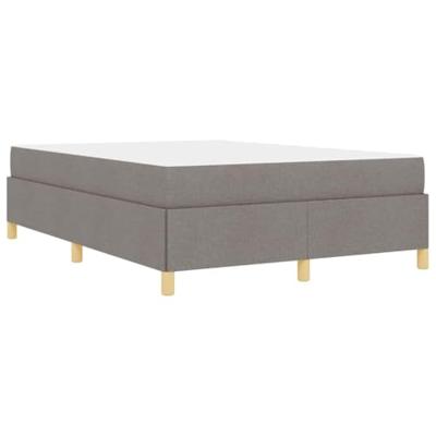 Boxspring bed met matras Taupe en Wit 160 x 200 cm Stof