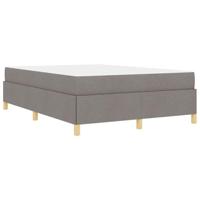 Boxspring bed met matras Taupe en Wit 160 x 200 cm Stof - thumbnail