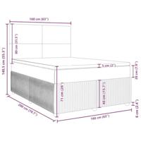 Boxspring met matras fluweel donkergrijs 160x200 cm - thumbnail