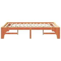 Bedframe met opslag Bruin 140 x 190 cm Massief grenenhout - thumbnail