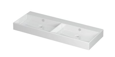 Wastafel Unlimited Porselein dubbel zonder kraangat 120 cm x 45 cm x 11 cm Glans wit 0202091
