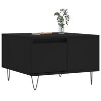 Salontafel 55x55x36,5 cm bewerkt hout zwart - thumbnail