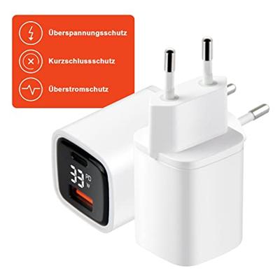 Eaxus Dual Port USB-oplader 33 W 1x USB-A, 1x USB-C Wit Binnen