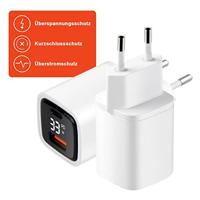 Eaxus Dual Port USB-oplader 33 W 1x USB-A, 1x USB-C Wit Binnen - thumbnail