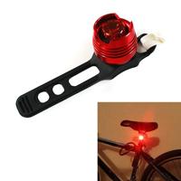 Aluminium fiets fietsen voor achterste staart helm rood wit LED flitslichten veiligheidswaarschuwing lamp fietsen voorzichtigheid licht waterdicht (ro - thumbnail