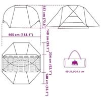 Vistent met dak Bruin 514 x 465 x 187 cm Polyester - thumbnail