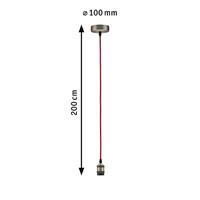 Paulmann Eldar 50386 Plafondlamp LED E27 Rood, Nikkel (geborsteld) - thumbnail