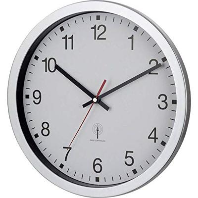 EUROTIME 56831-07 Wandklok Zendergestuurd 30 cm x 4.3 cm Zilver