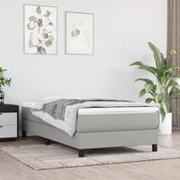 Boxspring bed 100x200 cm stof lichtgrijs - thumbnail