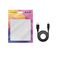 NANOCABLE 10.01.2102 3A USB 2.0 naar USB-C, hoofdgebruik, mobiele telefoons, tablets, laptops enz. tot 3 ampère oplaadkabel, type C/M-A/M, stekker op stekker, zwart, 2 m - thumbnail