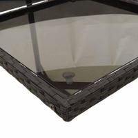 7-delige Tuinset met kussens poly rattan zwart - thumbnail