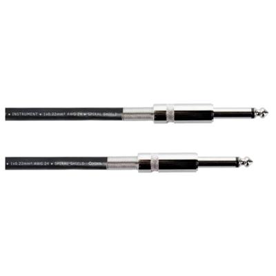 Cordial 14757 Jackplug Instrumenten Aansluitkabel [1x Jackplug male 6,3 mm (mono) - 1x Jackplug male 6,3 mm (mono)] 5.00 m Zwart Flexibel
