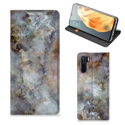 OPPO Reno3 | A91 | Standcase | Marmer Grijs OPPO Reno3 | A91 | Standcase | Marmer Grijs