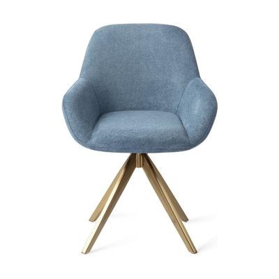 Jesper Home Eetkamerstoel 'Kushi' Turn Gold, kleur Ocean Eyes