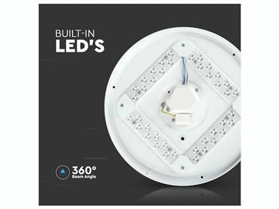 V-TAC VT-8412-M-N Designer Plafondlamp - Kleurwisselende Schakelaar - IP20 - Wit - 12W - 1200