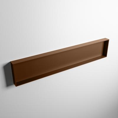 MONDIAZ EASY Nis 149,5x29,5cm in solid surface kleur Rust | Rust. 1 vak geschikt voor in- of opbouw