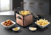 Bestron AF100CO Mini Friteuse 1.5L 1000W Koper/Zwart - thumbnail